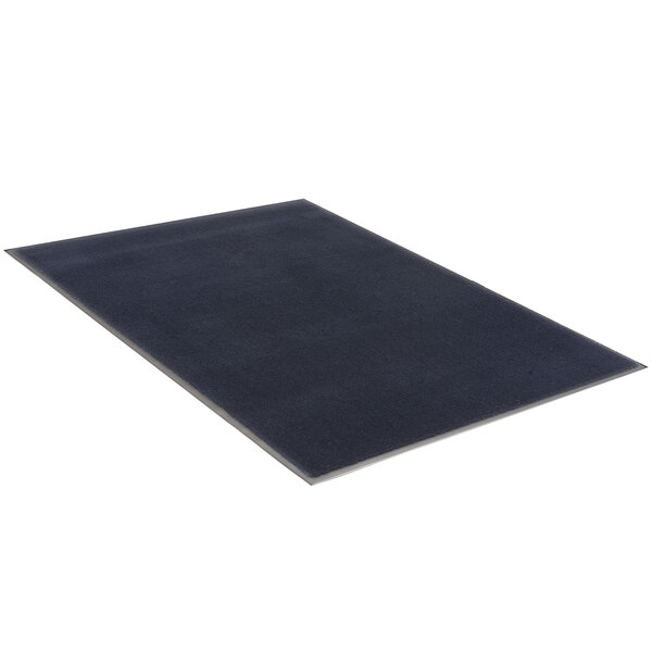 A navy blue rectangular rug.