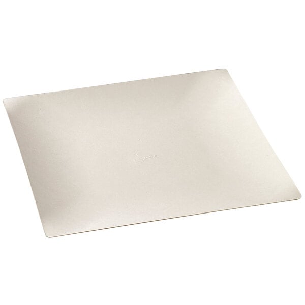 A white square Solia sugarcane pulp plate.