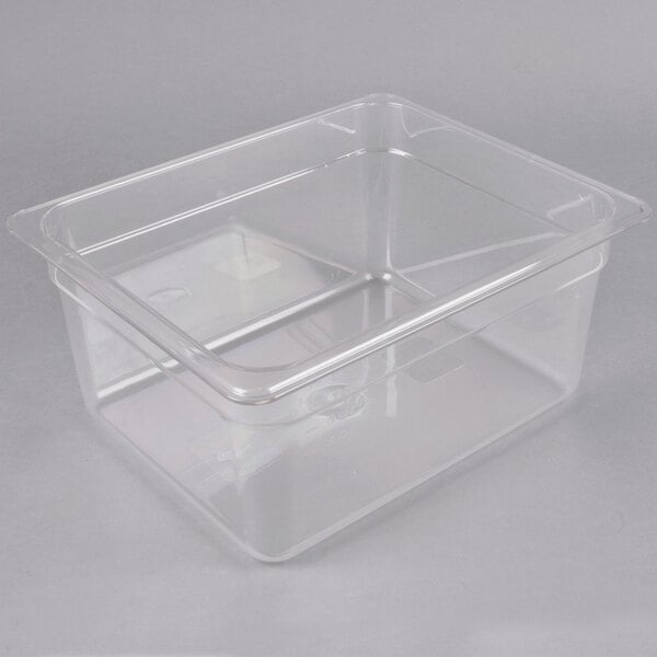 Clear 1/6 Size, Food Pan Polycarbonate Square Food Storage