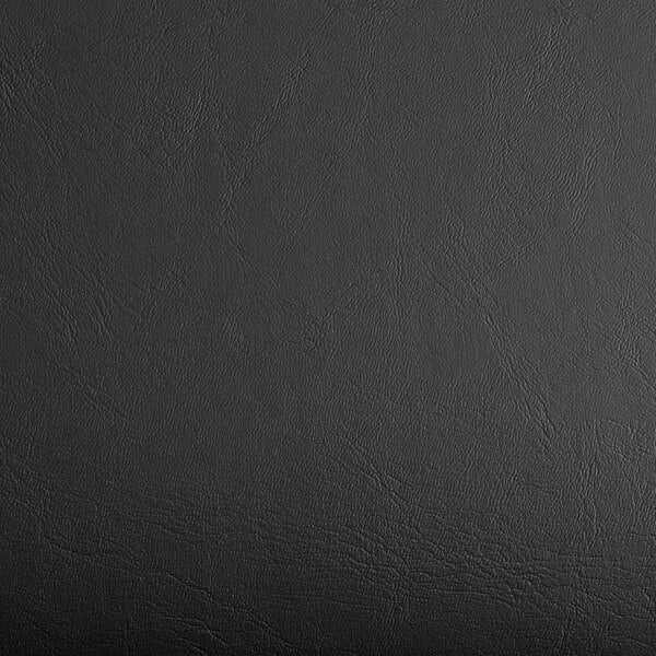 A close up of a black vinyl surface with a ladder back and black finish wood.