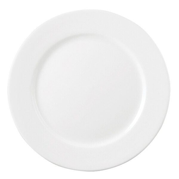 a white plate with a circular edge