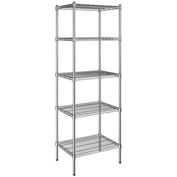 A Steelton wire shelving unit with 5 shelves.