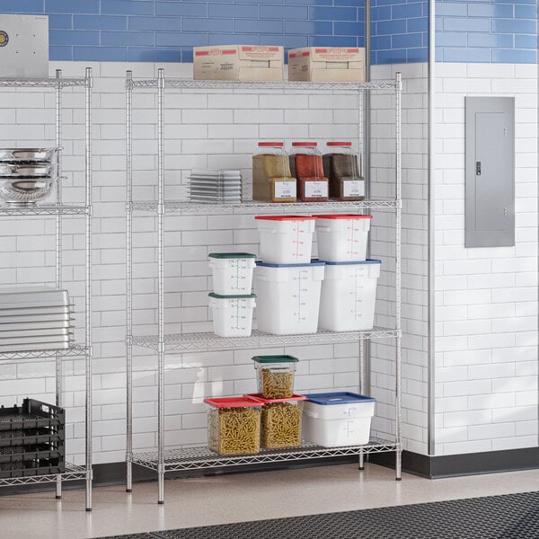 Steelton 14" x 48" NSF Chrome 4-Shelf Kit with 72" Posts