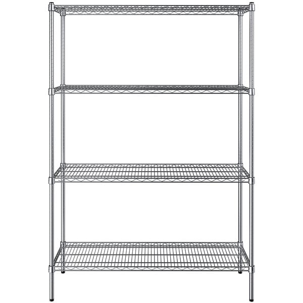 Stainless Steel Wire Shelving Unit - 48 x 18 x 72