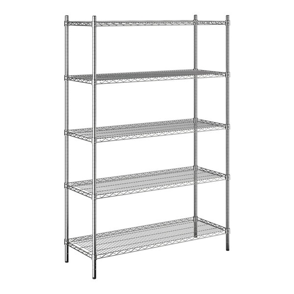 A Steelton wire shelving unit with four shelves.