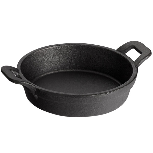 Valor 18 oz. Pre-Seasoned Mini Cast Iron Casserole Dish with