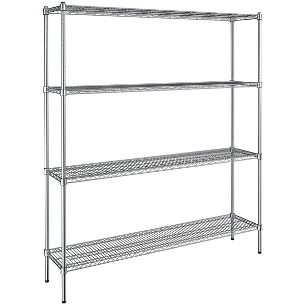 A Steelton wire shelving unit with 4 shelves.