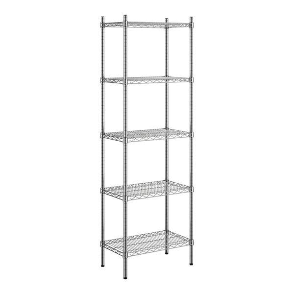 Steelton 14" x 24" NSF Chrome 5-Shelf Kit with 72" Posts