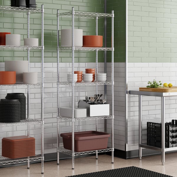 Steelton 14" x 24" NSF Chrome 5-Shelf Kit with 72" Posts