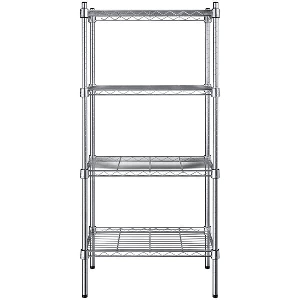 A Steelton metal wire shelving kit with four shelves.