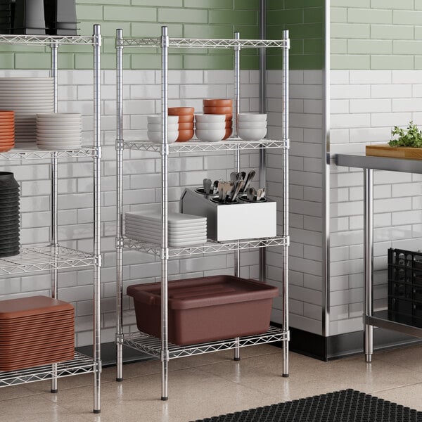 Steelton 14" x 24" NSF Chrome 4-Shelf Kit with 54" Posts
