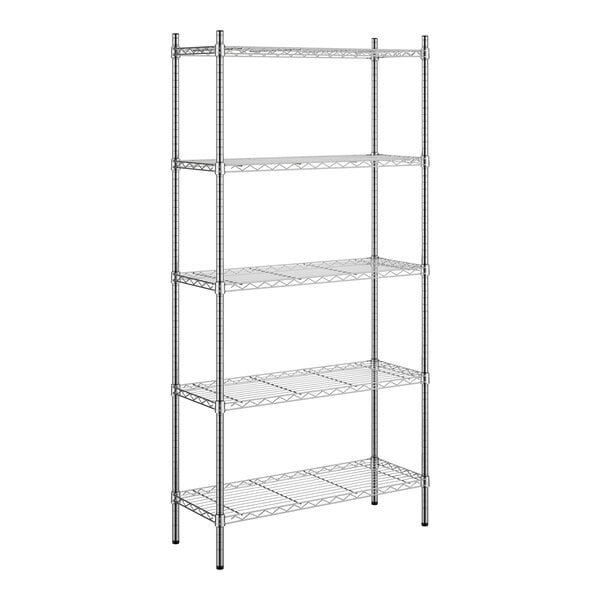 Steelton 14" x 36" NSF Chrome 5-Shelf Kit with 72" Posts