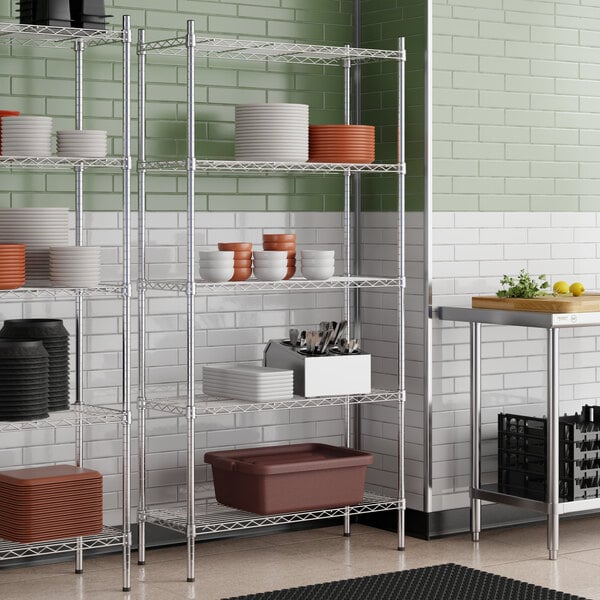 Steelton 14" x 36" NSF Chrome 5-Shelf Kit with 72" Posts