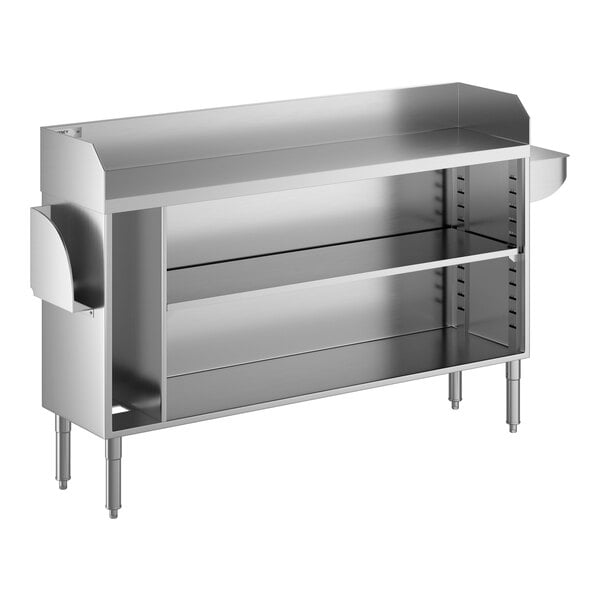 Regency 60" Stainless Steel Bussing / Waitress Station with Pan Holder