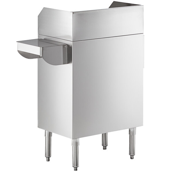 A Regency stainless steel waitress station with pan holder on a counter.