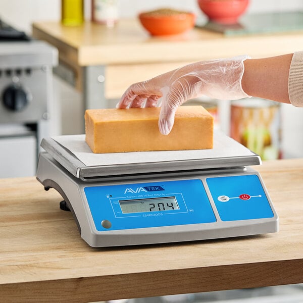 AvaWeigh PC60OS 60 lb. Digital Portion Control Scale with an Oversized Platform