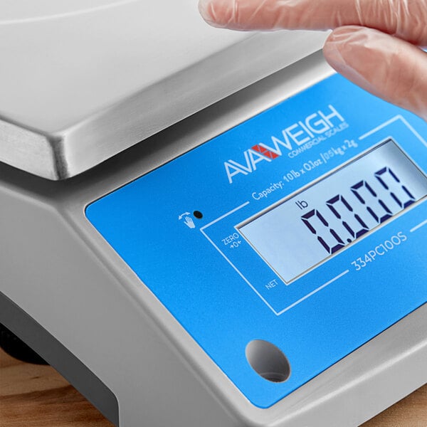 AvaWeigh PC20OS 20 lb. Digital Portion Control Scale with an Oversized  Platform