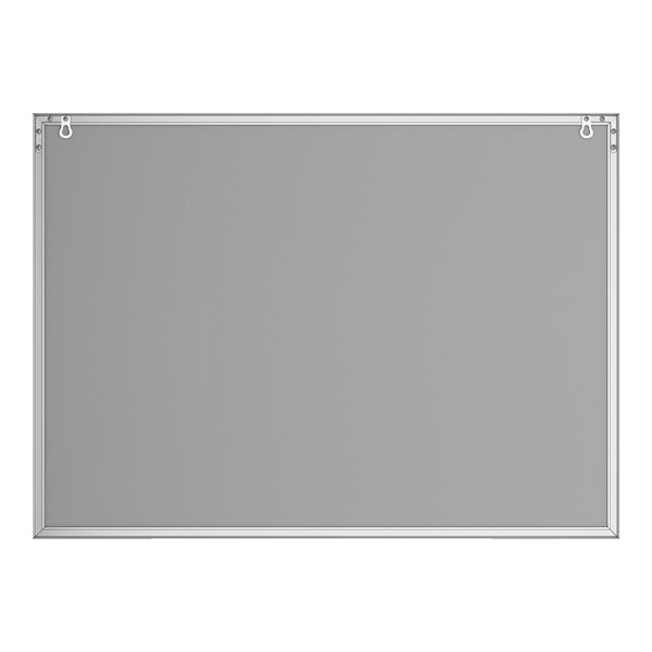 A rectangular wall-mount melamine whiteboard with an aluminum frame.