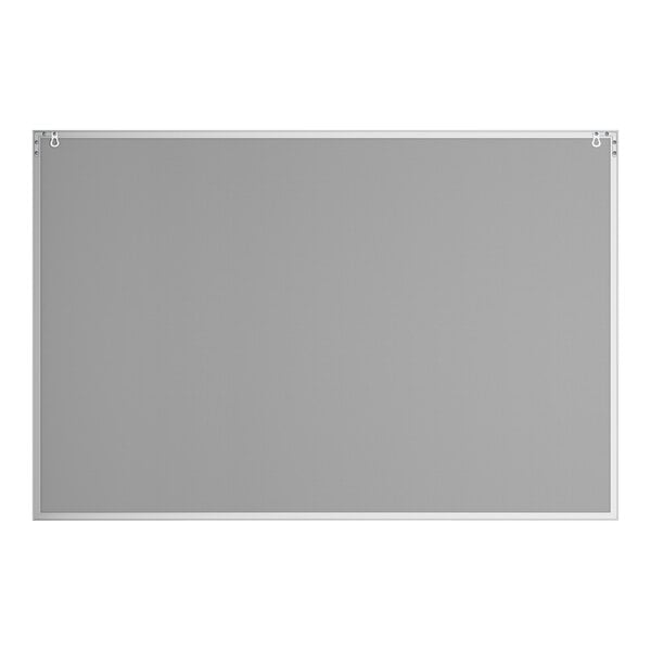 A rectangular wall-mount melamine whiteboard with an aluminum frame.