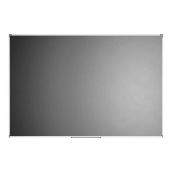 Dynamic by 360 Office Furniture 72" x 48" Black Wall-Mount Magnetic Chalkboard with Aluminum Frame