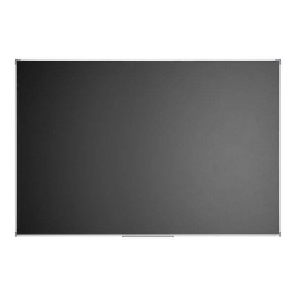 Dynamic by 360 Office Furniture 72" x 48" Black Wall-Mount Magnetic Chalkboard with Aluminum Frame