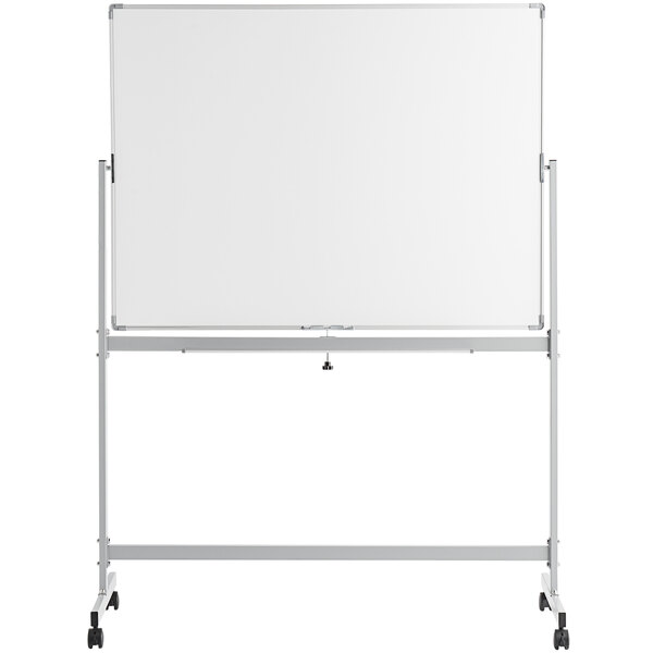 A Dynamic by 360 Office Furniture mobile whiteboard with aluminum frame.