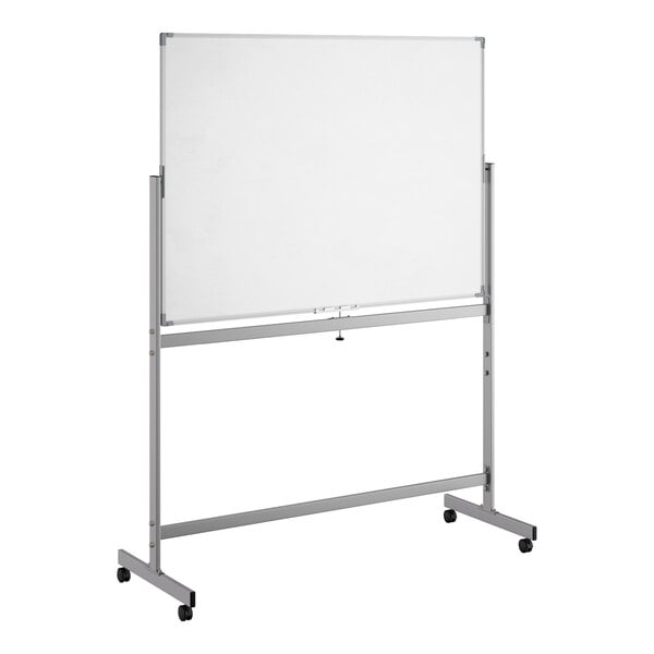 Dynamic by 360 Office Furniture 48" x 36" Magnetic Whiteboard with Aluminum Frame and Mobile Stand