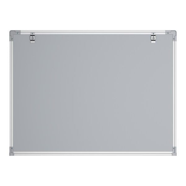 A rectangular wall-mount magnetic whiteboard with an aluminum frame.