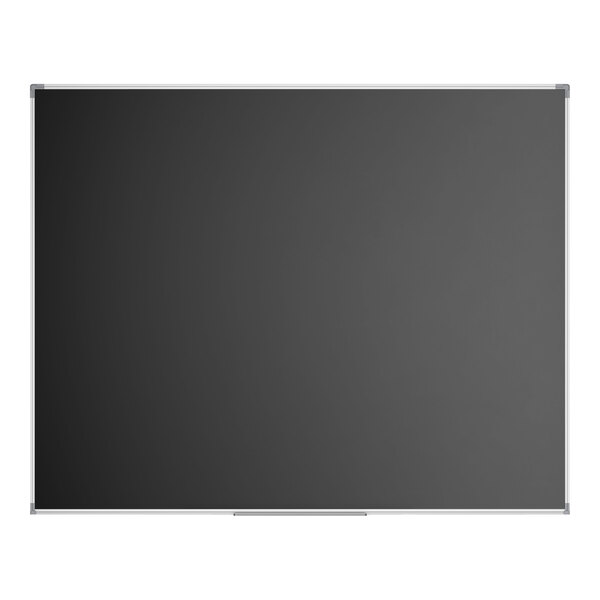 Dynamic by 360 Office Furniture 60" x 48" Black Wall-Mount Magnetic Chalkboard with Aluminum Frame