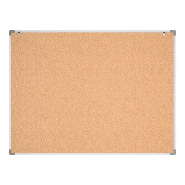 Dynamic by 360 Office Furniture 48" x 36" Wall-Mount Cork Board with Aluminum Frame