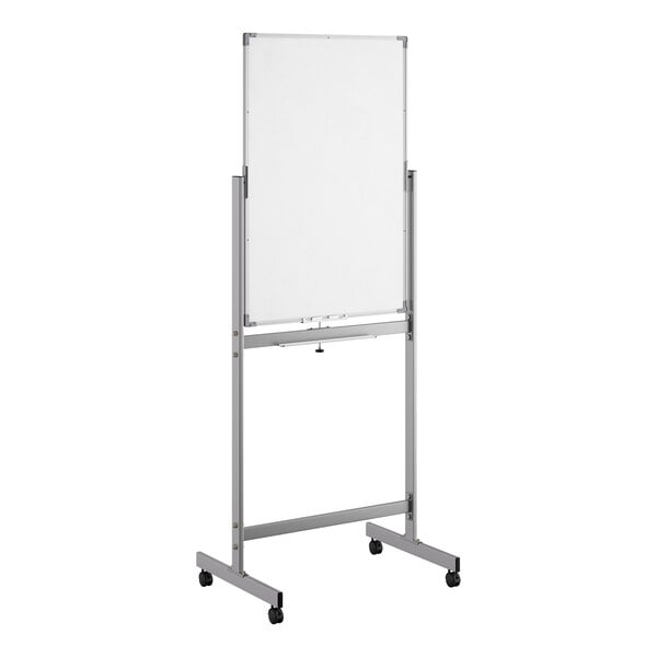 Dynamic by 360 Office Furniture 36" x 24" Magnetic Whiteboard with Aluminum Frame and Mobile Stand