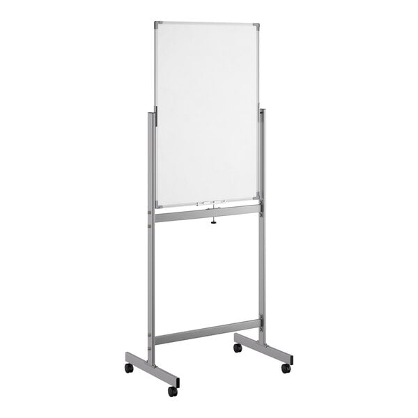 Dynamic by 360 Office Furniture 36" x 24" Magnetic Whiteboard with Aluminum Frame and Mobile Stand