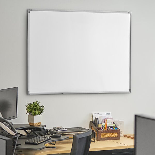 Dynamic by 360 Office Furniture 48 x 36 Wall-Mount Magnetic Whiteboard  with Aluminum Frame
