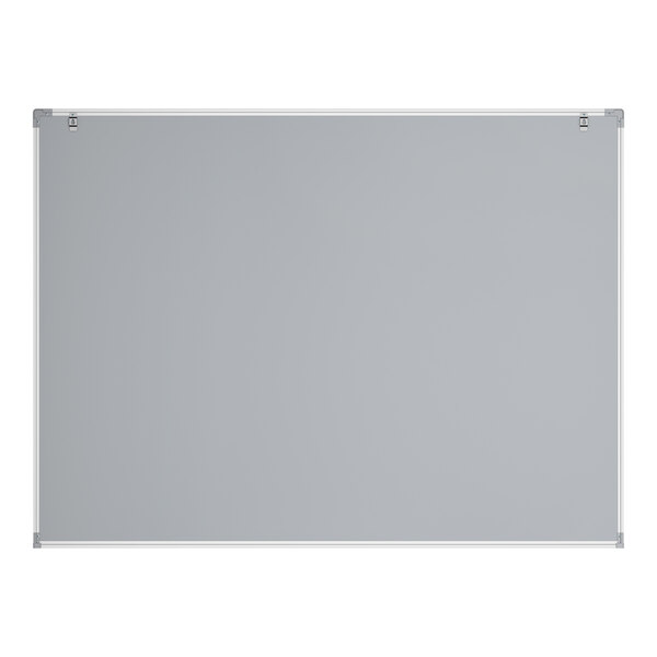 A rectangular wall-mount magnetic whiteboard with an aluminum frame.