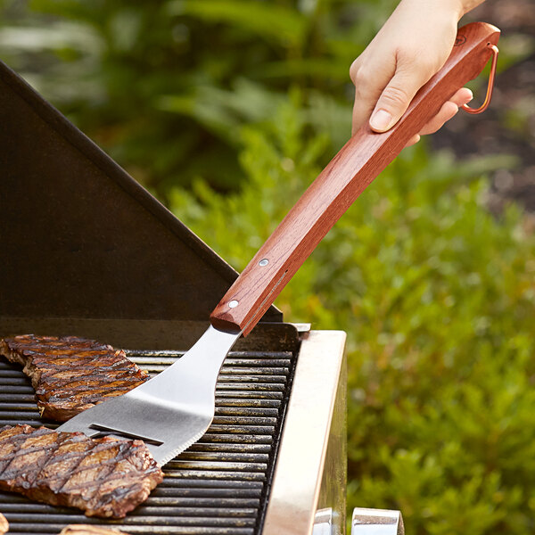 Outset 3-Piece Rosewood Stainless Steel BBQ Tool Set