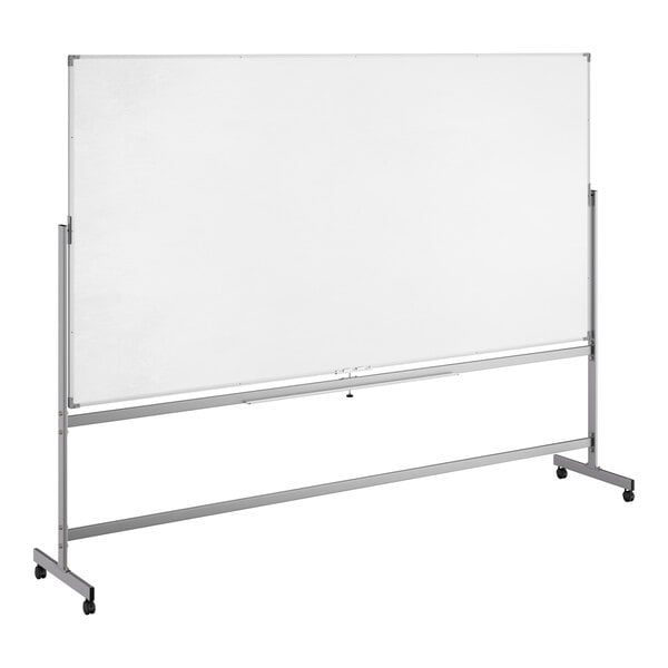 Dynamic by 360 Office Furniture 96" x 48" Magnetic Whiteboard with Aluminum Frame and Mobile Stand