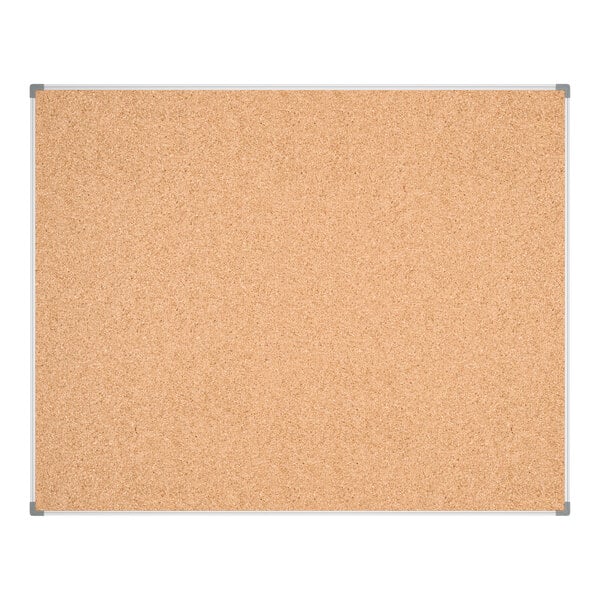 Dynamic by 360 Office Furniture 60" x 48" Wall-Mount Cork Board with Aluminum Frame