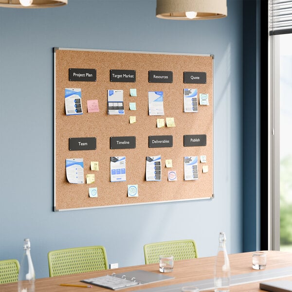 Dynamic by 360 Office Furniture 60" x 48" Wall-Mount Cork Board with Aluminum Frame