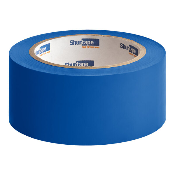A roll of Shurtape VP 410 blue line set tape measuring 2 inches by 36 yards.