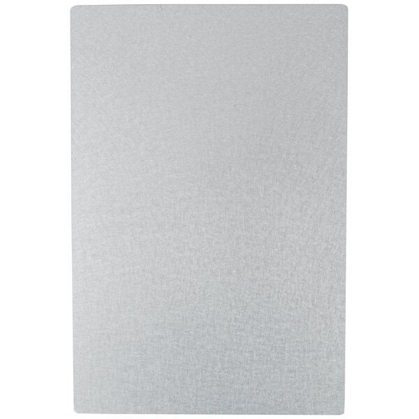 A white rectangular Menu Solutions Alumitique menu board with black corners.