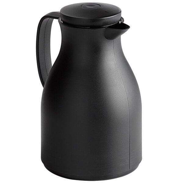 Acopa Pastels 34 oz. Black Thermal Carafe / Server