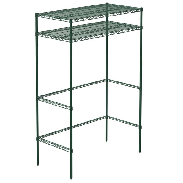 A green Metro Super Erecta wire docking station shelf kit.