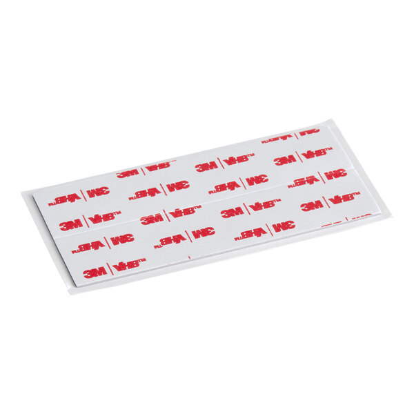 A rectangular adhesive pad with a white surface and red 3M branding.