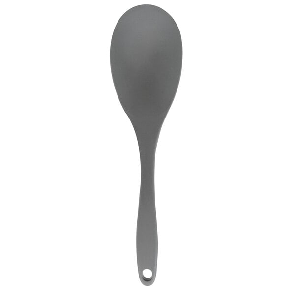 Tablecraft H3900GY 5 oz. High Heat Gray Flexible Silicone Ladle with 10  3/4 Handle