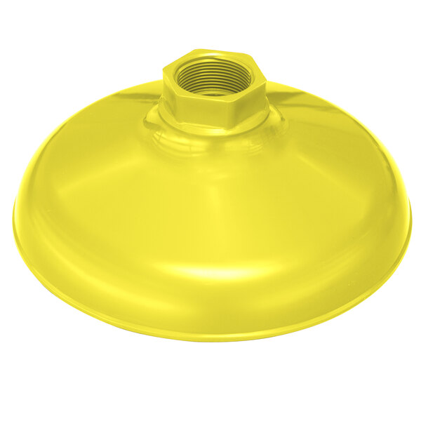 a close up of a yellow object