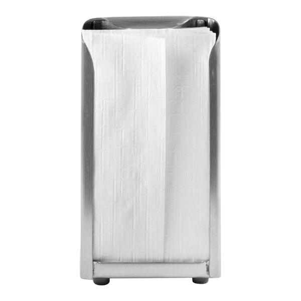 San Jamar H900X Tallfold Two-Sided Tabletop Napkin Dispenser - Stainless Steel