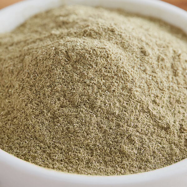 A bowl of Regal Ground Savory Leaves.