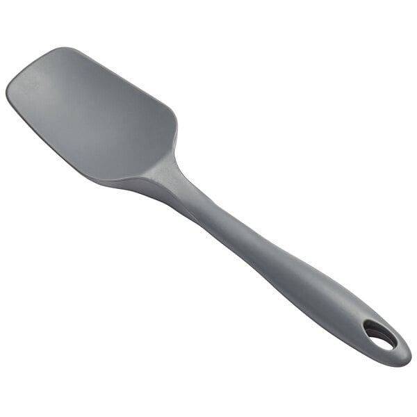 Tablecraft H3900GY 5 oz. High Heat Gray Flexible Silicone Ladle with 10  3/4 Handle