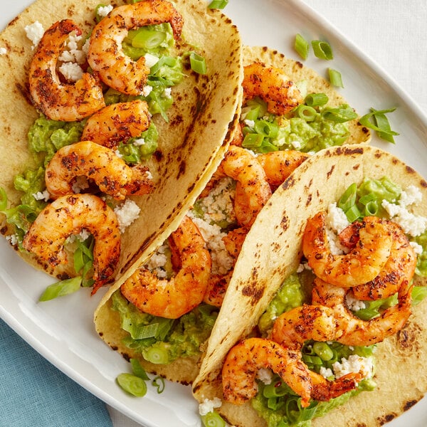 shrimp tacos on a plate