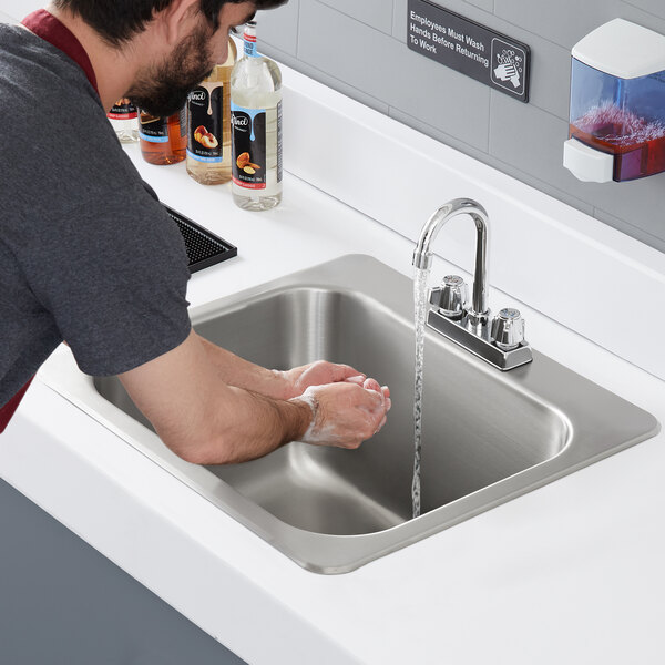 Over the counter stainless steel online sink